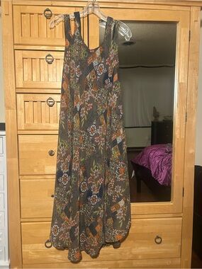 Royal Paisley sleeveless patchwork maxi dress “One Size Fits Most “